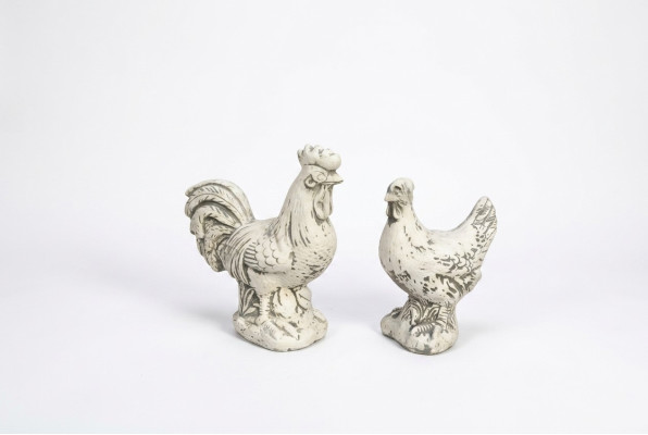 Garten Dekoration Huhn Terrasse Stein Figuren Figur Dekorative Weiß Statue