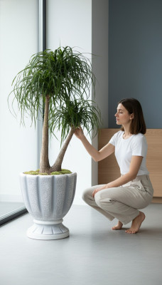 Design Blumentopf Deko Top Planz Kübel Gefäß Töpfe Figur Gesicht Skulptur