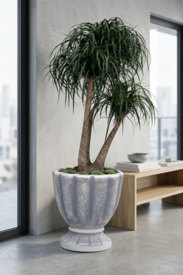 Design Blumentopf Deko Top Planz Kübel Gefäß Töpfe Figur Gesicht Skulptur