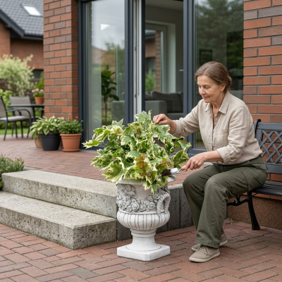 Design Blumentopf Deko Top Planz Kübel Gefäß Figur Töpfe Gesicht Skulptur