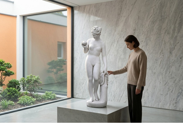 Garten Dekoration Frau 61cm Terrasse Stein Figuren Figur Deko
