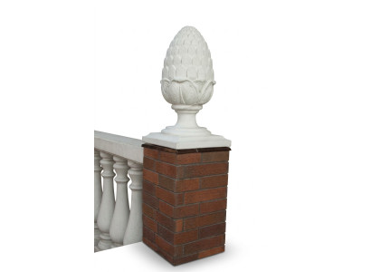 Gartenfigur Figur Stein Deko Garten Säule Skulptur Design Blume Abstrakt Neu