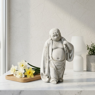 Happy Buddha Statue Figur Garten Figuren Statuen Skulptur Skulpturen