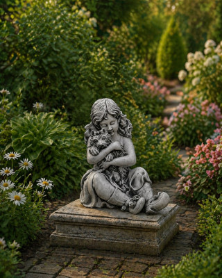 42cm Deko Skulptur Design Figur Statue Garten Figuren Statuen
