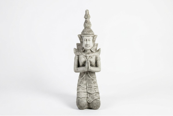 Buddha Skulptur in Steinoptik. Große Figur Skulptur für Garten Dekorative