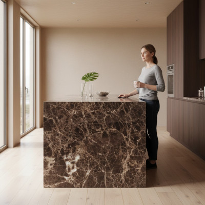 40x40cm Marmor Boden Fliesen Naturstein Fliese Belag Beläge 25m² Dark Emperador