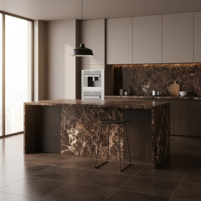 40x40cm Marmor Boden Fliesen Naturstein Fliese Belag Beläge 25m² Dark Emperador