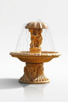 Springbrunnen Garten Teich Brunnen 176cm Steinbrunnen Gartenbrunnen Fontaine Neu
