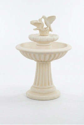 Zierbrunnen Springbrunnen 136cm Skulptur Brunnen Deko Garten Fontaine Teich Neu