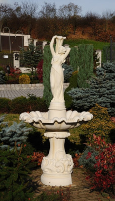 Springbrunnen Garten Teich Brunnen 192cm Steinbrunnen Gartenbrunnen Fontaine Neu