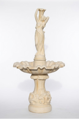 Springbrunnen Garten Teich Brunnen 192cm Steinbrunnen Gartenbrunnen Fontaine Neu
