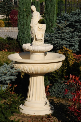 Springbrunnen Garten Teich Brunnen 164cm Steinbrunnen Gartenbrunnen Fontaine Neu