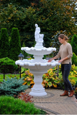 Zierbrunnen Springbrunnen Figur Brunnen Dekoration Garten Fontaine Teich197cm