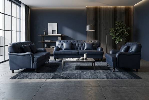 Chesterfield Sofa Leder Sofagarnituren Elegant Luxus Wohnzimmer Modern Design