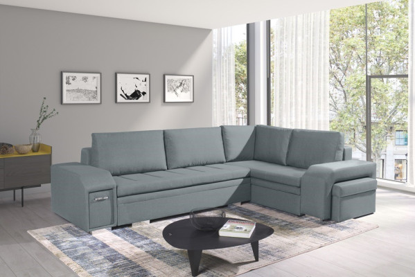 Polstersofa Loungesofa Couch Sitzgruppe Wohnzimmer mit Kissen Sofa L-Form Schlaf