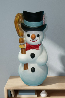 Skulptur Figur Figuren Steinfigur Statuen Schneemann Weihnachten Dekoration