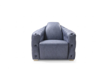 Sessel Couch Polster Designer Textil 1 Sitzer Polster Chesterfield Sitz Couchen