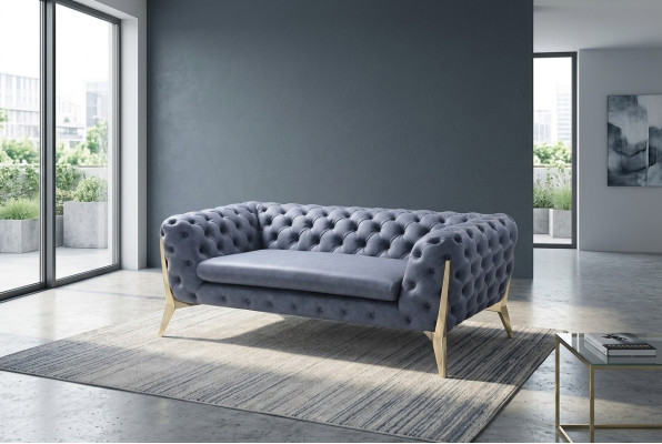 Sofa Chesterfield Couch Polster XXL Big Garnitur Textil 4+2 designer Couchen