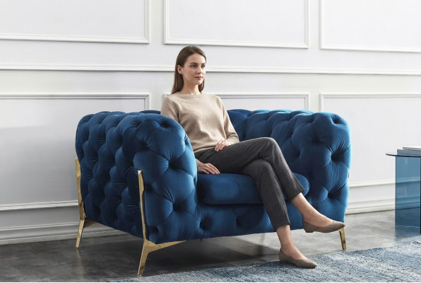 Chesterfield Set 2x Sessel Couch Set Chesterfield 1+1 Sitz Polster Sessel