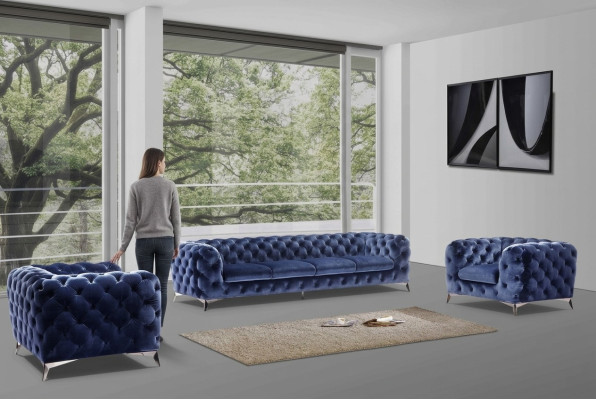 Sofa Chesterfield Couch Polster XXL Big Garnitur Textil 2+1+1 designer Couchen