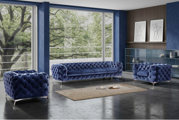 Sofa Chesterfield Couch Polster XXL Big Garnitur Textil 2+1+1 designer Couchen