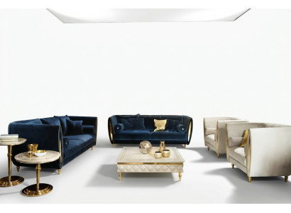 Sofagarnitur Sofa Couch 3 + 2 Wohnzimmer Designer Möbel Classisch