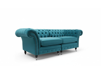 3 Sitzer 210cm Luxus Bank Sofa Couch Turkis Wohnzimmer Kanzlei Möbel Sofas Neu