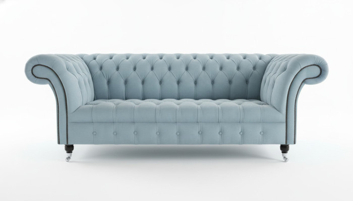 3 Sitzer Chesterfield Couch Sitz Textil Stoff Leder Couchen Sofas Sofa Polster