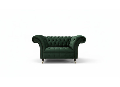 Chesterfield Design Sofa Sessel Couch Polster Luxus Textil Couchen 1 Sitzer #103