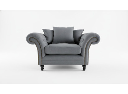 Chesterfield Design Sofa Sessel Couch Polster Luxus Textil Couchen 1 Sitzer #110
