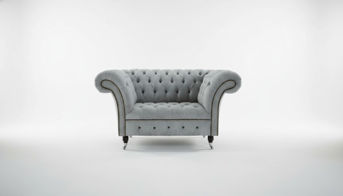 Sessel 1 Sitzer Polstersofas Klassische Chesterfield Stuhl der Premium Klasse