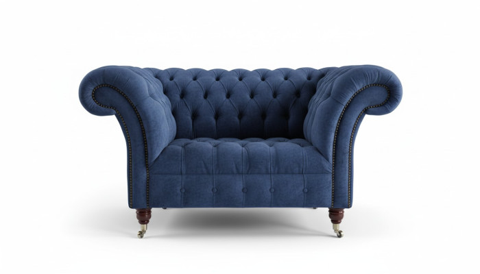 Sessel 1 Sitzer Sofa Polster Sofas Design Luxus Stoffsofas Chesterfield Textil