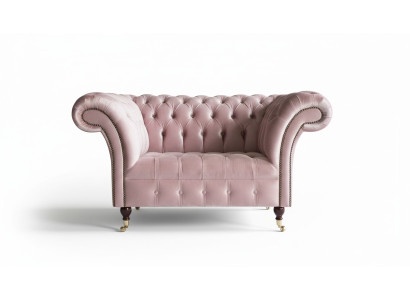 Chesterfield Design Sofa Sessel Couch Polster Luxus Textil Couchen 1 Sitzer #133