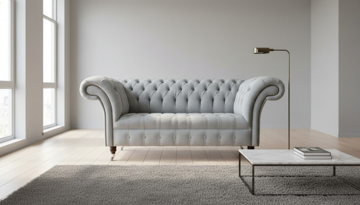 2 Sitzer Chesterfield Leder Couch Sofa Polster Sofas Design Luxus Sofas Textil