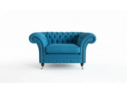 Chesterfield Design Sofa Sessel Couch Polster Textil Couchen Sitzer Ohrensessel
