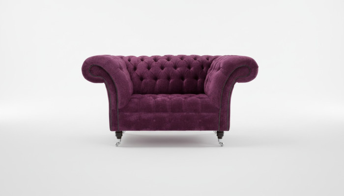 Polstermöbel Sessel 1 Sitzer New Premium Class Luxusstoffe Polster Chesterfield