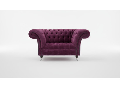 Polstermöbel Sessel 1 Sitzer New Premium Class Luxusstoffe Polster Chesterfield