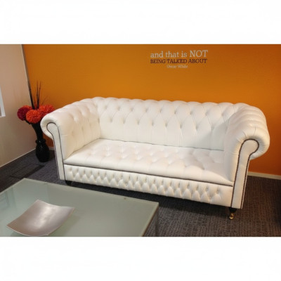 3 Sitzer Chesterfield Couch Sitz Textil Stoff Couchen Sofas Sofa Polster Leder
