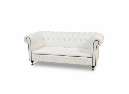 3 Sitzer Chesterfield Couch Sitz Textil Stoff Couchen Sofas Sofa Polster Leder