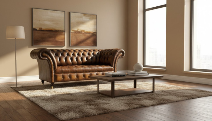 2 Sitzer Couch Chesterfield Leder Textil Polster Sofa Couchen Sofas Designer Neu