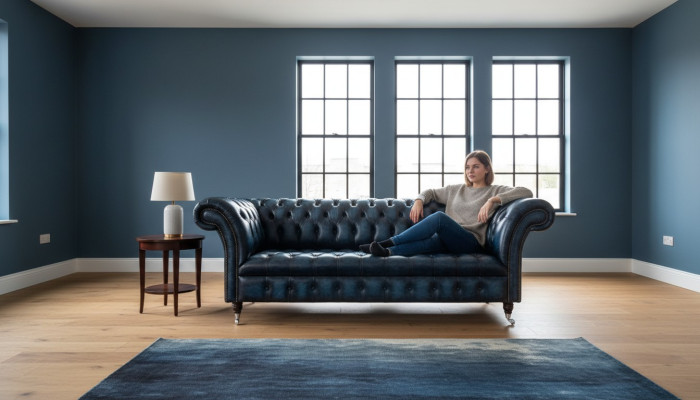 Ledersofa Sofa Couch Polster Garnitur 3 Sitzer Leder Sofas Couchen Chesterfield