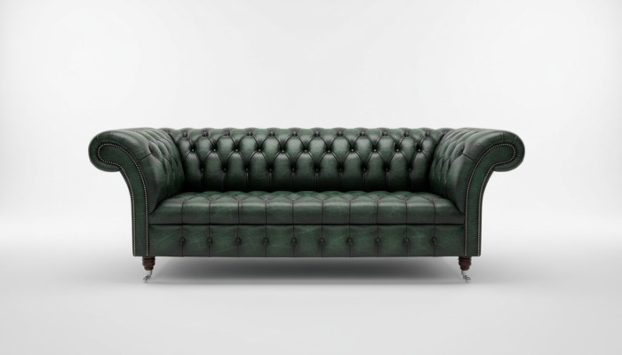 Ledersofa Sofa Couch Polster Garnitur 3 Sitzer Sofas Couchen Chesterfield Leder