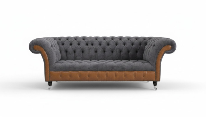 Ledersofa Sofa Textil Couch Polster Sofas Couchen Chesterfield Stoff Möbel Neu