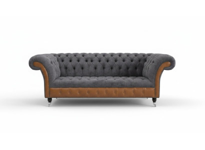 Ledersofa Sofa Textil Couch Polster Sofas Couchen Chesterfield Stoff Möbel Neu
