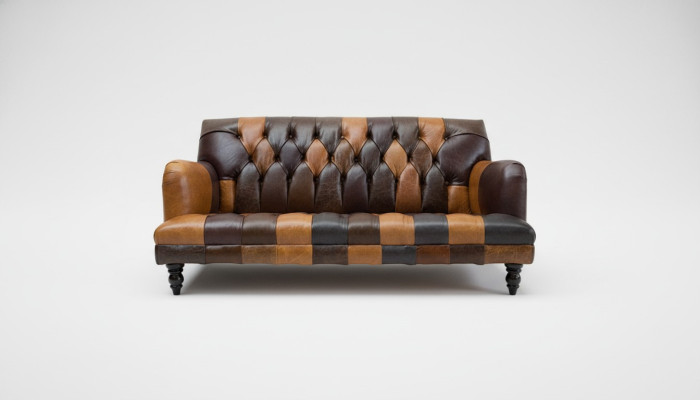 Ledersofa Sofa Couch Garnitur 3 Sitzer Sofas Couchen Chesterfield Leder Polster