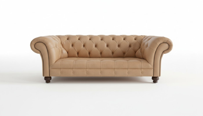 3 Sitzer Chesterfield Polster Sofas Design Luxus Couch Sofa Leder Couchen Braun