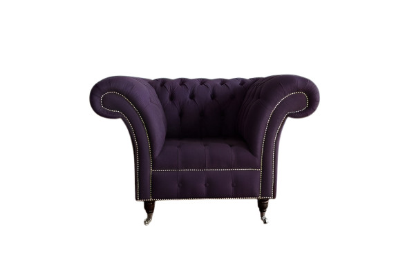 Lila Chesterfield Couch Sofa Polster 1 Sitzer Couchen Sitz Garnitur Sofas Neu