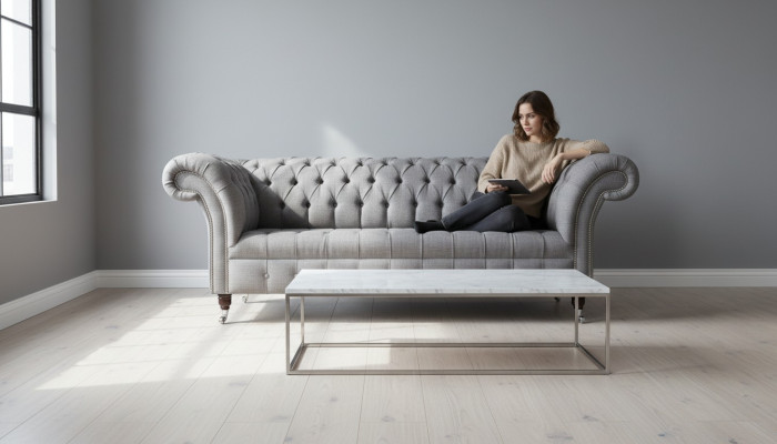 3 Sitzer Chesterfield Polster Sofas Design Luxus Couch Sofa Couchen XXL Stoff