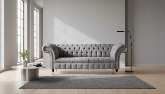 3 Sitzer Chesterfield Polster Sofas Design Luxus Couch Sofa Couchen XXL Stoff