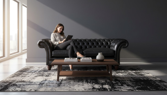 Ledersofa Chesterfield Designer Couchen Sofa Polster 3 Sitzer Garnitur Textil